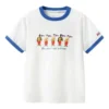 Casual T-shirt met print “White Blue”