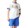 Casual T-shirt met print “White Blue”
