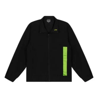 Casual trainingsjack met revers “Zwart”