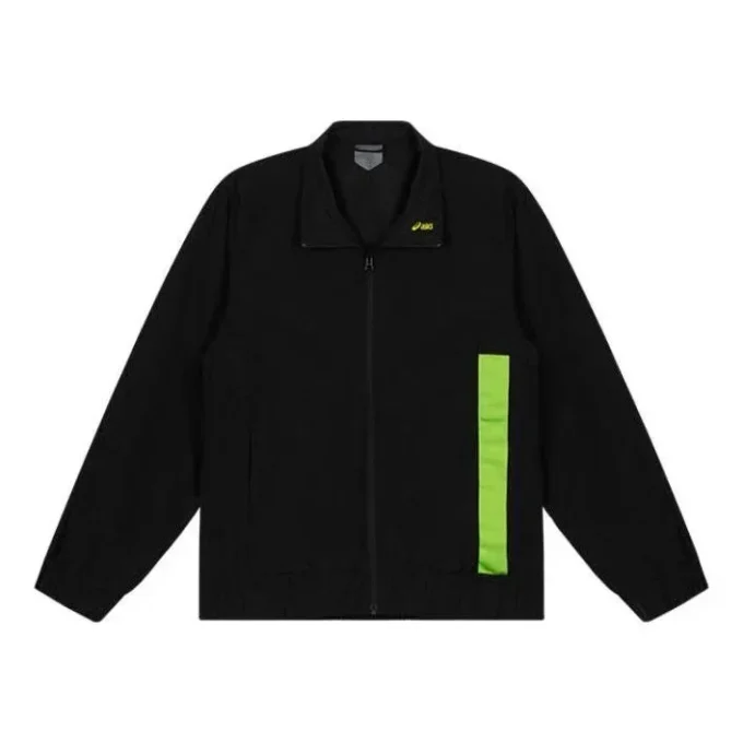 Casual trainingsjack met revers “Zwart”