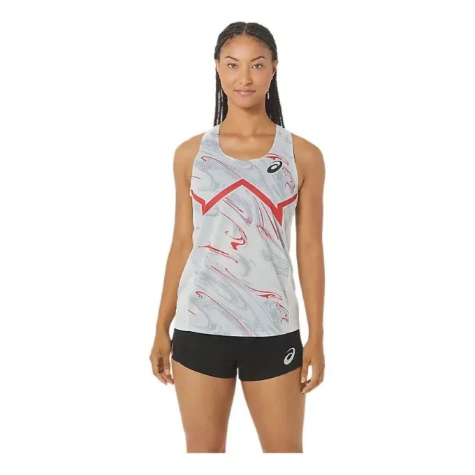 CJ-Line Light Singlet “Glacier Grey Electric Red”