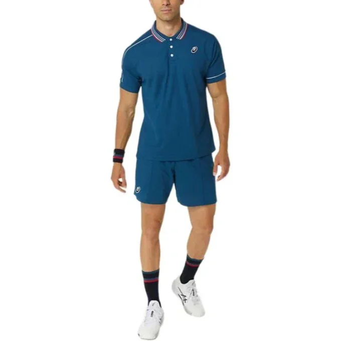 Court Color Block Shorts “Light Indigo”