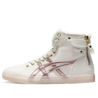 Double Clutch Fleece Retro High Schoen Melkwit/Goud