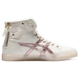 Double Clutch Fleece Retro High Schoen Melkwit/Goud