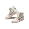Double Clutch Fleece Retro High Schoen Melkwit/Goud