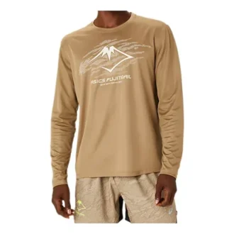 Fujitrail hardloop-T-shirt met lange mouwen “Oatmeal”