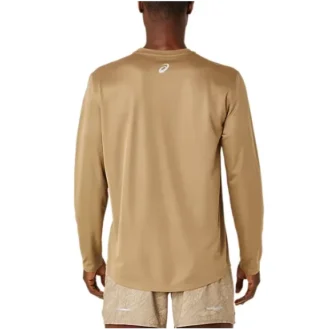 Fujitrail hardloop-T-shirt met lange mouwen “Oatmeal”