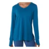 Heather-Top met lange mouwen “Deep Sea Teal Heather”