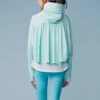 Jas met vleermuismouwen “Lake Blue”