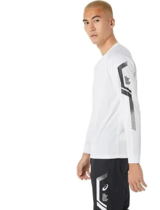 Logo T-shirt met lange mouwen “White”