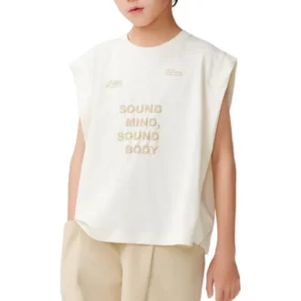 Logo Vest “White Beige”