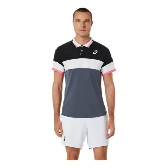 Match poloshirt “Performance Black Carrier Grey”