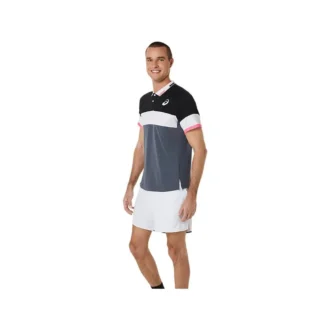Match poloshirt “Performance Black Carrier Grey”