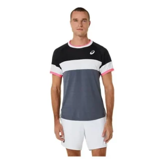 Match T-shirt met korte mouwen “Grey White Black”