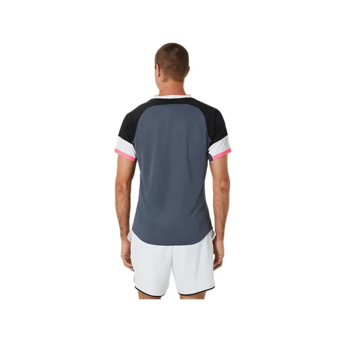 Match T-shirt met korte mouwen “Grey White Black”