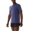 Metarun T-shirt met halve rits “Indigo Blue”