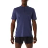 Metarun T-shirt met halve rits “Indigo Blue”