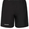 Shorts met logo en ritszak achteraan “Zwart”