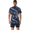 Suminagashi-motiefprint T-shirt met korte mouwen “Midnight”
