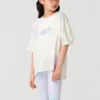 T-shirt met bloemenlogo “White”