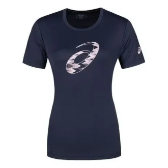T-shirt met korte mouwen en spiraalprint Aziatische maten “Midnight”