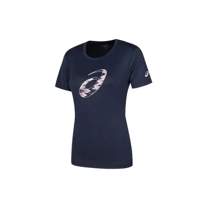 T-shirt met korte mouwen en spiraalprint Aziatische maten “Midnight”
