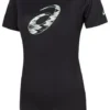 T-shirt met korte mouwen en spiraalprint Aziatische maten “Performance Black”