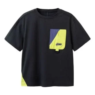 T-shirt met logo-opgestikte zak “Black”