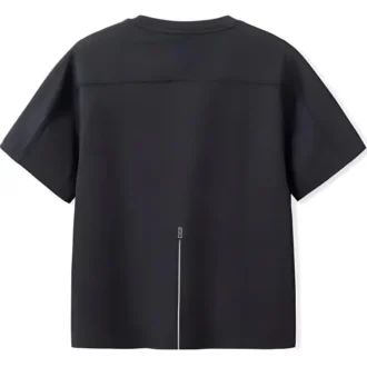 T-shirt met logo-opgestikte zak “Black”