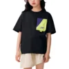 T-shirt met logo-opgestikte zak “Black”