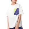 T-shirt met logo-opgestikte zak “White”