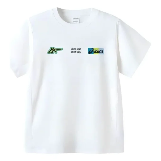 T-shirt met meerdere logo’s “White”