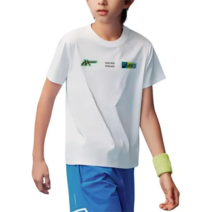 T-shirt met meerdere logo’s “White”