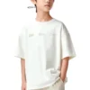 T-shirt met meerdere logo’s “White Beige”