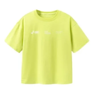 T-shirt met meerdere logo’s “Yellow White”