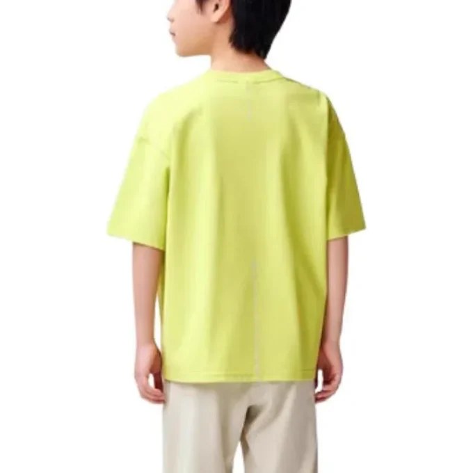 T-shirt met meerdere logo’s “Yellow White”
