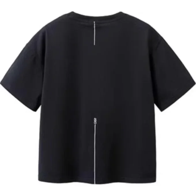 T-shirt met meerdere logo’s “Zwart”