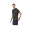 Top met korte mouwen en Suminagashi-motief “Graphite Grey”