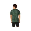 Top met korte mouwen en Suminagashi-motief “Serpentine Green”