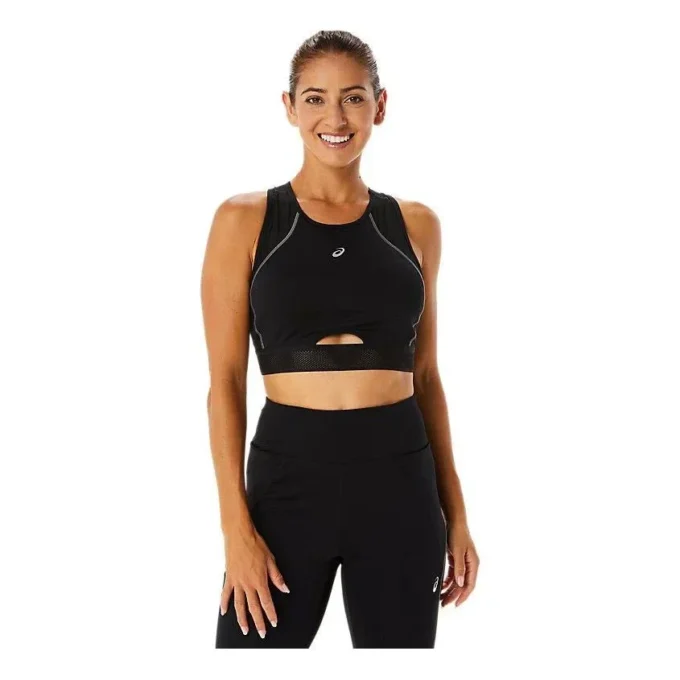 Trainingsbeha met mesh-panelen “Black”